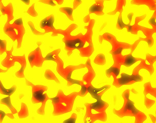 Liquid Fire Abstract Background Illustration, in Colors of Red, Yellow and Black