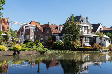 Fototapeta na wymiar Picturesque small Dutch town Edam in North Holland.