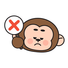 Cute monkey character element emoji