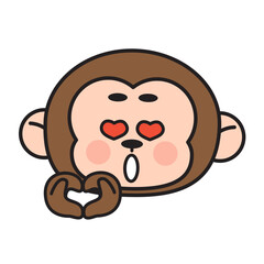 Cute monkey character element emoji