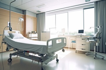 stock photo of Verlos Kamer room in hospital with stuff AI Generated