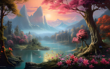 landscape with a lake