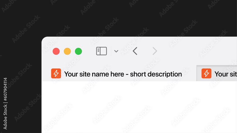 Wall mural favicon template in light theme in web browser. to insert your logo or icon