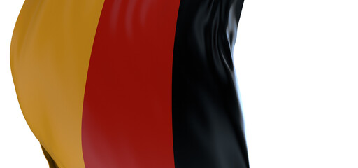 Flag of Germany. Wide format 3D illustration. State symbol of the Federal Republic of Germany.