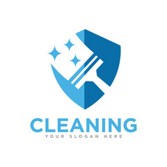 Cleaning Service Logo Design Illustration