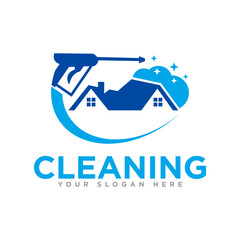 Cleaning Service Logo Design Illustration