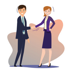 Fototapeta premium business people improve the works