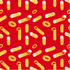 cute simple tteokbokki pattern, cartoon, minimal, decorate blankets, carpets, for kids, theme print design
