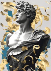 Obraz premium Greek statue of a man by Generative AI