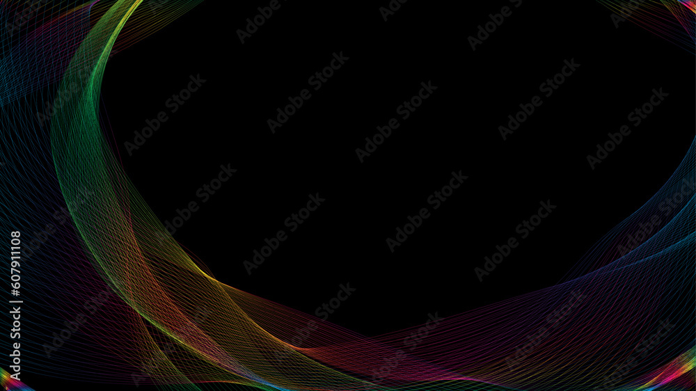 Poster abstract background with colorful circle
