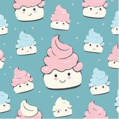 cute simple meringue pattern, cartoon, minimal, decorate blankets, carpets, for kids, theme print design
