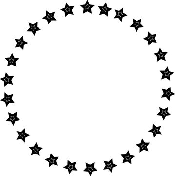 circle , stars , vector illustration