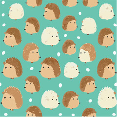 cute simple hedgehog pattern, cartoon, minimal, decorate blankets, carpets, for kids, theme print design
