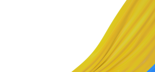 Realistic Representation: Lifelike 3D Ukraine Flag Illustration