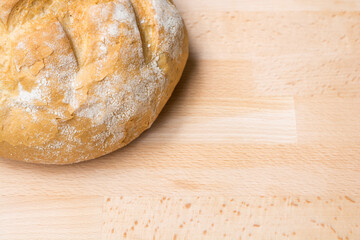 round bread on the table