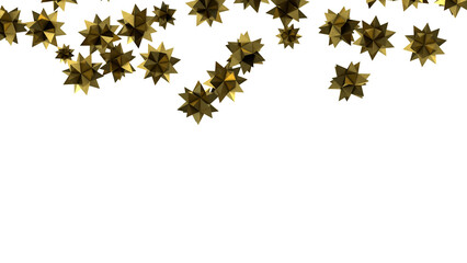 Stars - stars. Confetti celebration, Falling golden abstract decoration for party, birthday celebrate, (PNG transparent)
