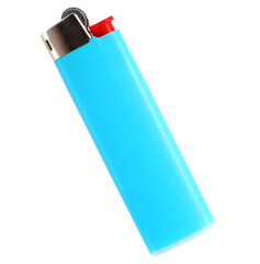 Blue lighter, transparent background