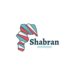 Shanran Azerbaijan Vector Map Isolated, Azerbaijan map country - Vector colorful logo design template