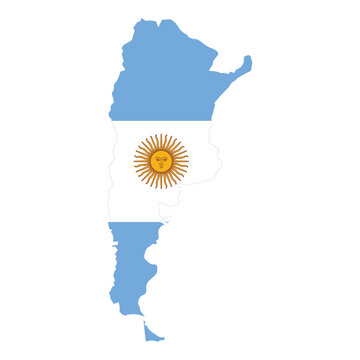Argentina map vector illustration National flag of Argentina nationalist concept