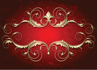 ornate banner, this illustration may be usefull as designer work.