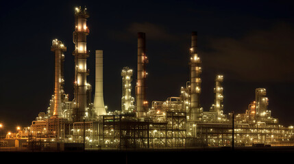 Obraz na płótnie Canvas Petrochemical Industry. Generative AI