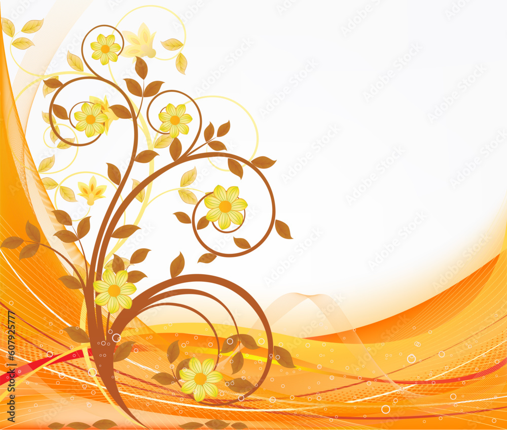 Poster Floral background vector