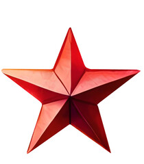 red star isolated on white