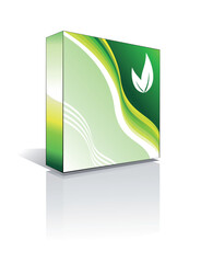 Three Dimentional Business Software Box - Environment Green Series