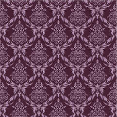 Fototapeta premium Damask seamless vector background. For easy making seamless pattern just drag all group into swatches bar, and use it for filling any contours.
