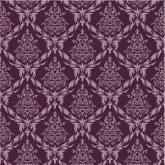 Tragetasche Damask seamless vector background.  For easy making seamless pattern just drag all group into swatches bar, and use it for filling any contours. © Designpics