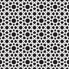 Arabic pattern in black and white color. Elegant ornamental background.
