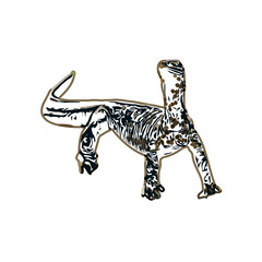 sketch of lizard with transparent background