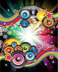 Colorful Flyer for Disco Music Event