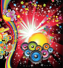 Colorful Flyer for Disco Music Event