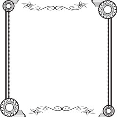 border frame , vector , isolated on white background
