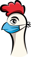 GRIPE AVIÁRIA, INFLUENZA, INFLUENZA AVIÁRIA, H5N1, GALINHA COM MÁSCARA, AVE COM MÁSCARA, PÁSSARO COM MÁSCARA, GRIPE DAS AVES, 