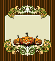 halloween invitation or background with pumpkin