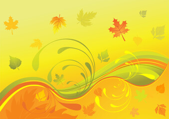 Fototapeta na wymiar Autumn design, vector illustration