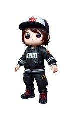 isolated object of cute character