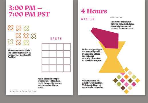 Flyer A4 With Simple Geometric Shapes Minimal Event Template