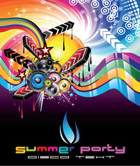 Rainbow Colorful Discoteque Event Flyer