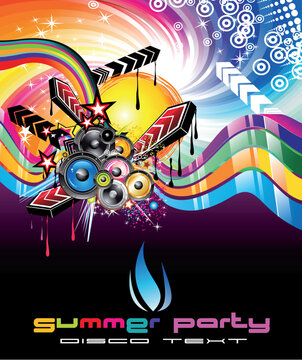 Rainbow Colorful Discoteque Event Flyer