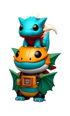 isolated object of cute character