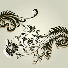 vector ornament In flower style