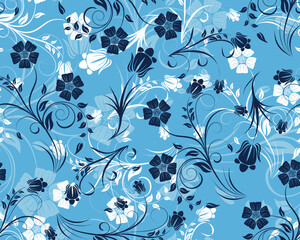 Fototapeta na wymiar Seamless vector floral background for design use