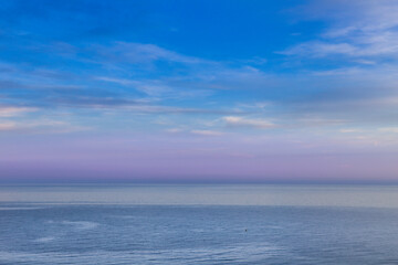 Fototapeta premium Spectacular and colorful sunset on the beach