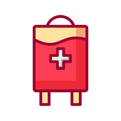 Fototapeta premium blood bag icon design vector template