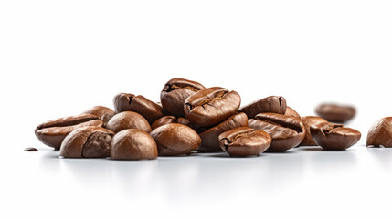 coffee beans on white background