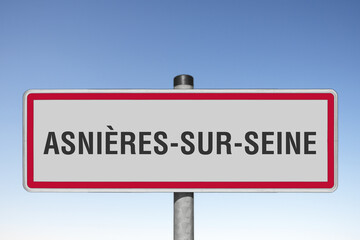 Asnières-sur-Seine, panneau, (symbolique)