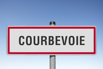 Courbevoie, panneau, (symbolique)